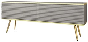 Szafka RTV KARL 3D 135cm wisząca/stojąca szary mat  PIASKI Meble