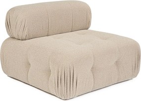 Elegancki fotel 1-osobowy, kolor brzoskwiniowy, 100 cm x 100 cm x 80 cm | Konstrukcja z drewna bukowego i płyty wiórowej, 100% poliester, pianka DNS 28 | Design