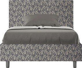 Łóżko bez stelaża tapicerowane 120x210 tkaniny Era 9 niebieski Adele