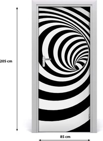 Naklejka samoprzylepna na drzwi Spirala w paski