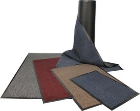 Wycieraczka polipropylenowa czyszcząca na podkładzie gumowym, 90 x 150 cm, brązowa