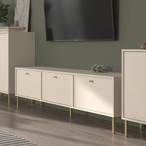 Szafka RTV stojąca TORINO 180 cm do Salonu pod Telewizor - Odcienie beżu