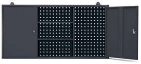 Wisząca szafka narzędziowa BEN, 1200 x 600 x 200 mm, antracytowa