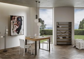 Stół rozkładany 140/244x90 cm Tecno Premium dąb naturalny nogi antracytowe