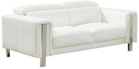 Kanapa 2-osobowa z ekoskóry MAROUA - Biały