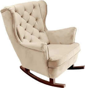 Fotel Relax z Tapicerowanym Siedzeniem i Podłokietnikami, Fotel TV 102x81x95cm Beżowy_29803