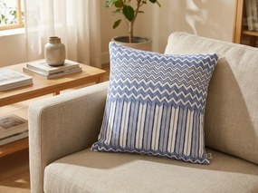 Poszewka na poduszkę GRAPHIC 45x45 cm, niebieska