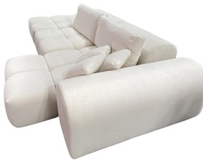 Narożnik sofa modułowa narożna Morano tkanina Manza boucle jasny beż