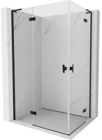 Mexen Mist-H L Duo kabina prysznicowa uchylna lewa 115 x 70 cm, transparent, czarna - 8A5L-115L-070P-70-00