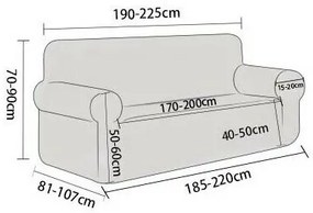 4Home Elastyczny pokrowiec na kanapę Magic clean ciemnobrązowy, 190 - 230 cm