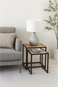 Stoliki w dekorze dębu zestaw 2 szt. 38x38 cm Noah – Bonami Essentials