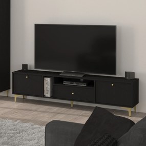 Szafka RTV stojąca TORINO 180 cm do Salonu pod Telewizor 1 Szuflada - Grafit