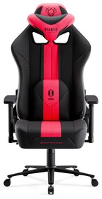 Materiałowy fotel gamingowy Diablo X-Player 2.0 King Size, karmazynowo-antracytowy