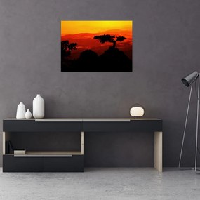 Obraz na szkle - Zachód słońca (70x50 cm)