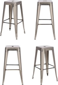 Stołek barowy Paris insp. Tolix 75 cm metaliczny