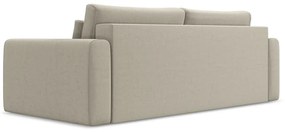 Beżowa aksamitna rozkładana/ze schowkiem sofa 238 cm Kapua – Makamii