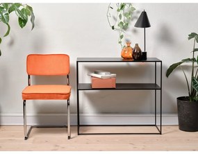 Pomarańczowe sztruksowe krzesło Rupert – Unique Furniture