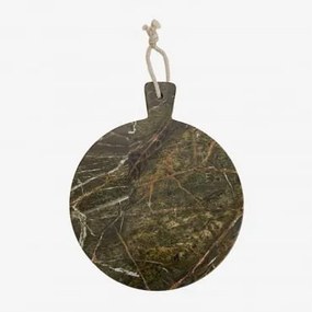 Okrągła Taca Do Serwowania Ø20 Cm Z Marmuru Calven Marmur Szałwiowo-zielony - Sklum