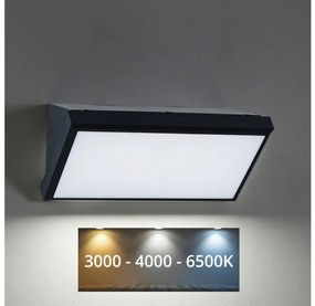 Brilagi - LED Kinkiet zewnętrzny TRIANGLE LED/20W/230V czarny IP65