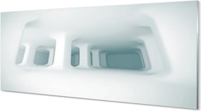 Panel szklany do Kuchni Trójwymiarowe Białe Filary