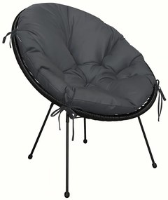 Poduszka puchowa Acapulco wodoodporna na fotel Oxford grafit