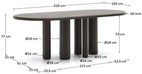 Stół 105x220 cm Mailen – Kave Home