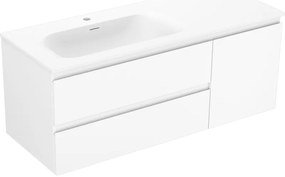 Mexen Orio szafka łazienkowa 120 cm z umywalką Vela lewą, 2S, 1D, biała mat - 91A13-12047-3-BBFFFF01-W23L01