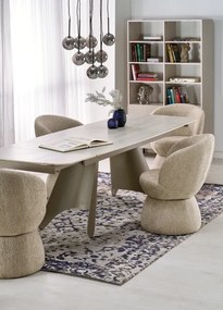 Stół rozkładany SALIX 180(260)x90 trawertyn/kaszmirowy HALMAR