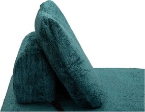 Zielononiebieski rozkładany fotel z materiału bouclé Faster – Mauro Ferretti