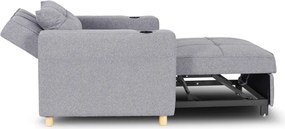 Fotel do Spania SOLOR Rozkładany Amerykanka Szary Nowoczesny