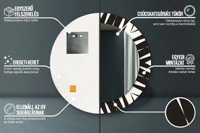 Abstrakcja geometria Lustro dekoracyjne okrągłe