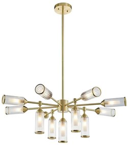 Endon 106256 - Żyrandol na drążku TOUR 13xG9/3W/230V mosiądz