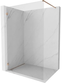 Mexen Lunar ścianka prysznicowa Walk-in lewa 150 x 200 cm, transparent 8 mm, miedź szczotkowana - 830-150-000-65-00-L