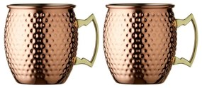 Stalowe kubki w kolorze miedzi zestaw 2 szt. 400 ml Moscow Mule – Lyngby Glas