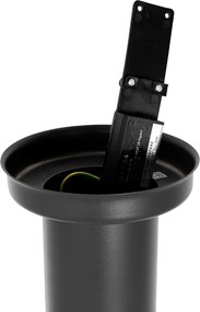 Nowoczesna lampa ogrodowa stojąca ciemnoszara z opalizującym szkłem 110 cm IP44 - Rox