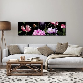 Obraz - Ilustracja kwiatów (170x50 cm)
