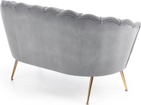 Tapicerowana sofa z oparciem w kształcie muszli Amorinito XL
