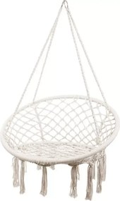 Fotel wiszący z plecionej liny Lunara – designerski kokon w stylu boho, idealny do ogrodu, tarasu lub wnętrza