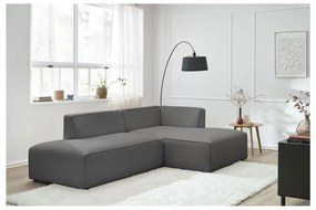 Ciemnoszary narożnik modułowy (prawostronny/w kształcie litery L) Megeve – Bobochic Paris