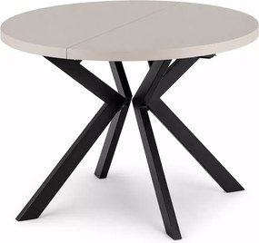 Okrągły stół Sorino z funkcją rozkładania 100-250 cm z blatem z płyty MDF i metalowymi nogami