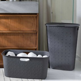 Curver Kosz na brudną bieliznę Softex 56 l, ciemnoszary