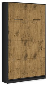 Półkotapczan pionowy Basic 120x200 Dąb Lancelot/czarny dwuosobowy z szafami do wyboru