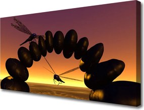 Duży obraz na płótnie Taniec Ważek nad Wodą