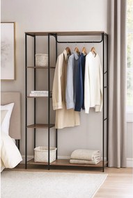 Czarny stalowy zestaw do przedpokoju 90x170x40 cm Aris – Bonami Essentials