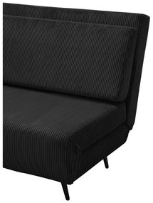 Antracytowa sztruksowa rozkładana sofa 140 cm Mallory – Støraa