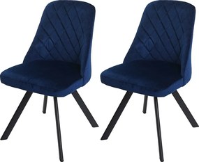 Krzesło do jadalni MCW-K25 (zestaw 2 sztuk),  niebieski