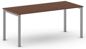 Stół konferencyjny do biura PRIMO SQUARE, 180x80 cm, szaro-srebrna podstawa, czereśnia