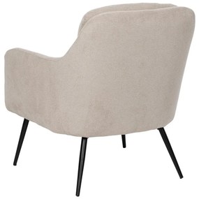 Beżowy fotel z tkaniny szenilowej Classic – Ixia