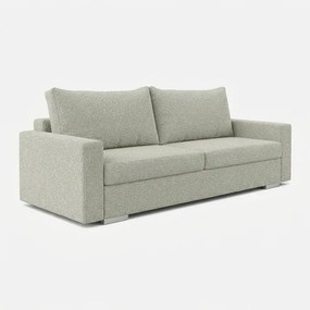 Sofa z Funkcją Spania DRAVOS Szara Boucle Japandi