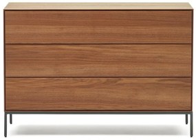 Niska komoda w dekorze orzecha 110x75 cm Vedrana – Kave Home